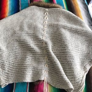 Boutique cardigan with faux fur